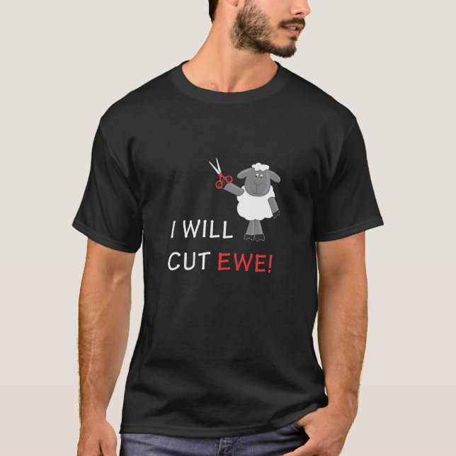 Jag ska snittet dig! (tacka) tee shirt (Framsida)