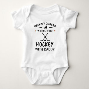 Jag ska spela hockey med pappa - Hockey-fan  T Shirt
