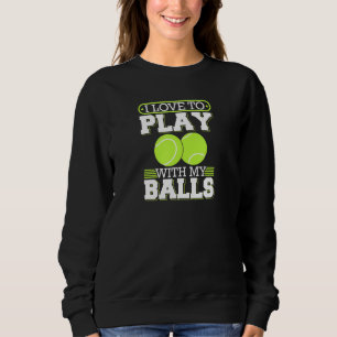 Jag ska spela med min Bollar tennis Player i Kärle T Shirt