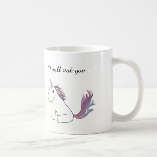 Jag ska Stab dig Unicornmuggen Kaffemugg