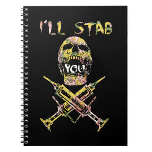 Jag ska stoppa dig Skull Nurse Anteckningsbok