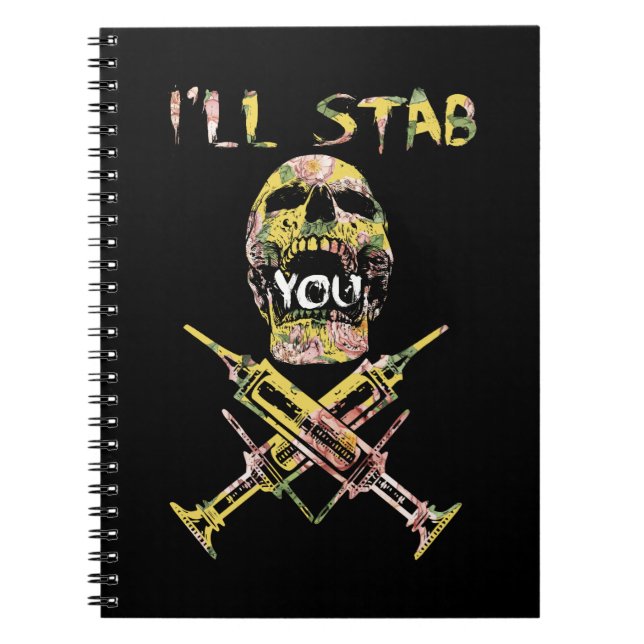 Jag ska stoppa dig Skull Nurse Anteckningsbok (Framsidan)
