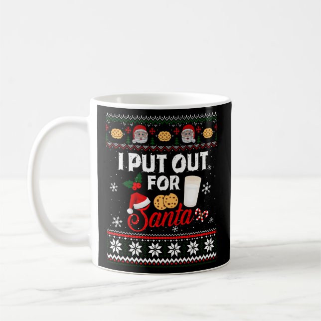 Jag ska till Santa Cookies och Mjölk Ugly Kaffemugg (Vänster)