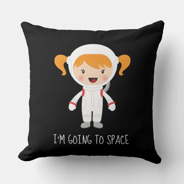 Jag ska till Space Design Dekorativ kudde (Framsida)