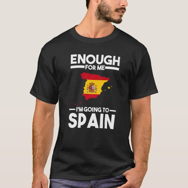 Jag ska till spanska flagga. t shirt (Framsida)