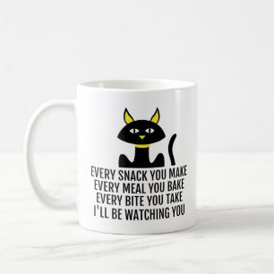 Jag ska titta på Cute Cat Pun Kaffemugg