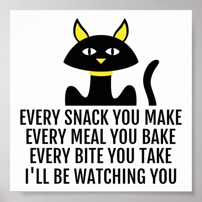 Jag ska titta på Cute Cat Pun. Poster (Framsidan)