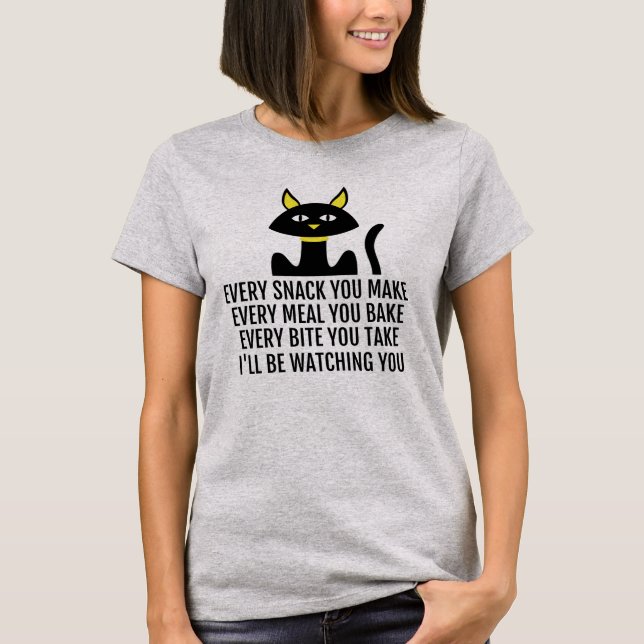 Jag ska titta på Cute Cat Pun. T Shirt (Framsida)