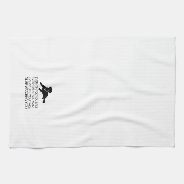 "Jag ska titta på dig" Labrador Kitchen Towel Kökshandduk (Horisontell)