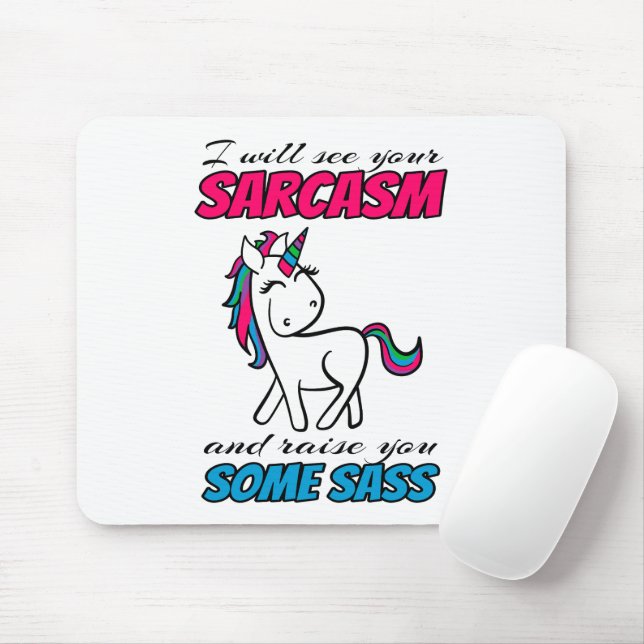 Jag ska träffa din Sarcasm och ta upp lite skit. Musmatta (Med mus)