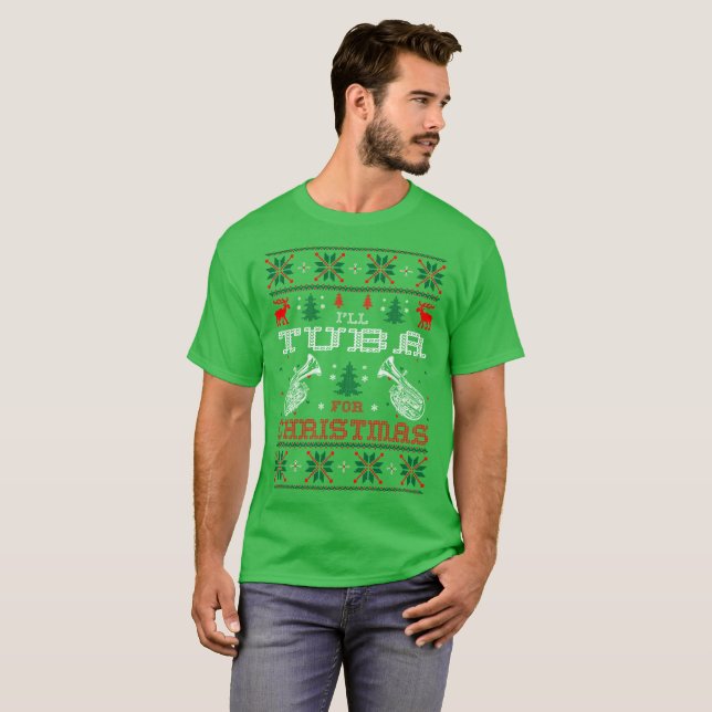 Jag ska tubaen för ful tröjaTshirt för jul Tröja (Hel framsida)