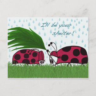 Jag ska vara din Shelter Ladybug Illustration Vykort
