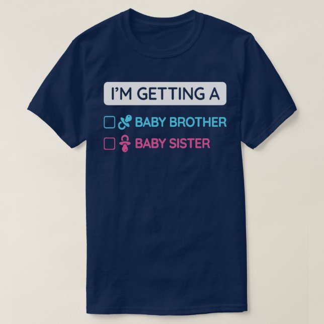 Jag skaffar en Baby-broder Baby-syster T Shirt (Design framsida)