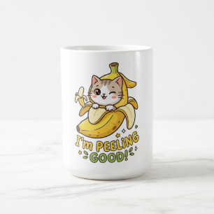 Jag Skalar Gott - Rolig Kawaii-Banan-Katt Puns Kaffemugg