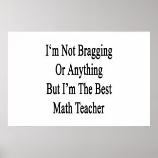 Jag skämtar inte, men jag är den bästa matematiken poster