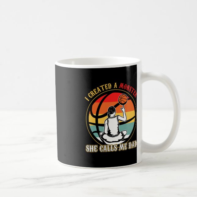 Jag Skapade en monster som kallar mig Pappa Basket Kaffemugg (Höger)
