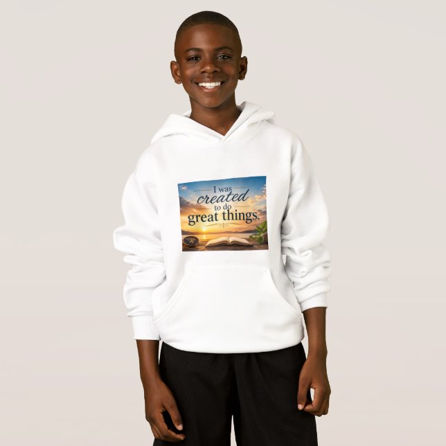 Jag skapades för att göra stora saker t shirt (Hel framsida)