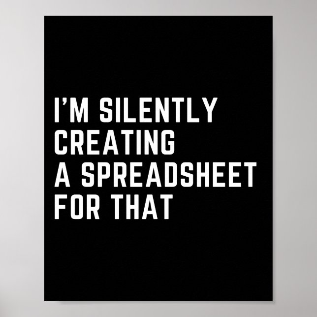 Jag Skapar ett kalkylblad för det där roligt Poster (Framsidan)