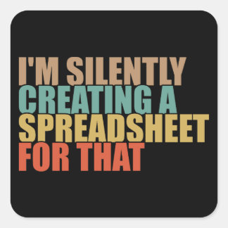 Jag Skapar ett kalkylblad för det Fyrkantigt Klistermärke