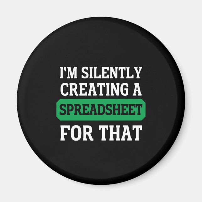 Jag skapar ett kalkylblad för det magnet (Framsidan)