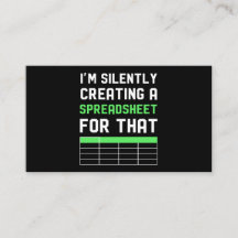 Jag skapar ett kalkylblad för det