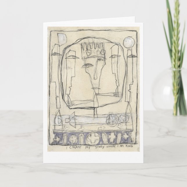 Jag skapar min berättelse där jag är kung. kort (Framsida)
