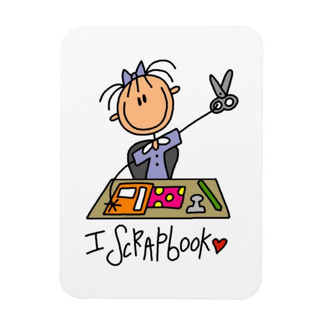 Jag skapar scrapbook magnet (Vertikal)