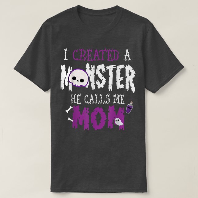 Jag Skapat en monster Halloween-stuva för Mamma T Shirt (Design framsida)