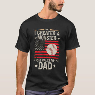 Jag Skapat en monster som kallar mig Pappa Basebal T Shirt