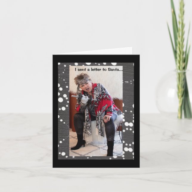 Jag skickade ett brev till Tomte för en ny födelse Kort (Framsida)