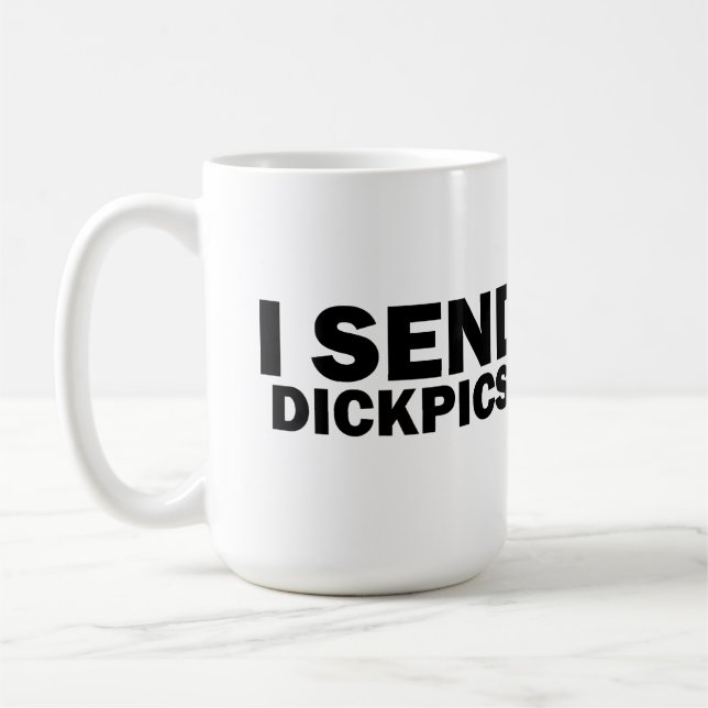 Jag skickar dickpica kaffemugg (Vänster)