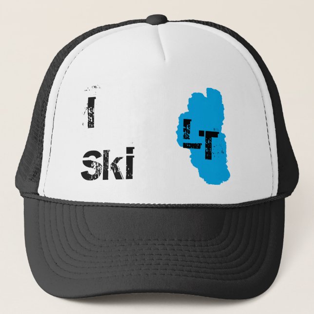 Jag skidar Lake Tahoe Truckerkeps (Framsida)