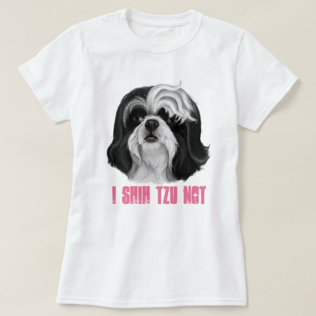Jag skih tzu inte t shirt (Design framsida)