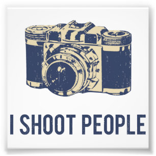 Jag skjuter folk fotografikamera fototryck
