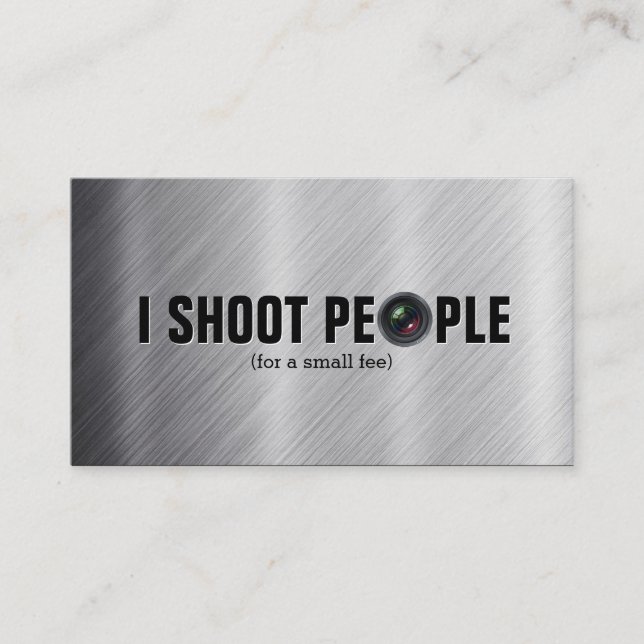 Jag skjuter folk - fotografivisitkortar visitkort (Framsida)