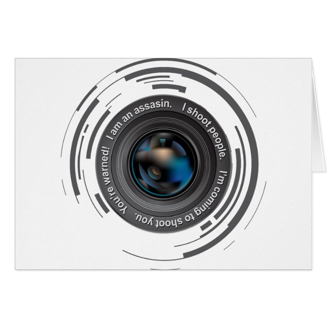 Jag skjuter folk hälsningskort (Framsidan Horizontal)