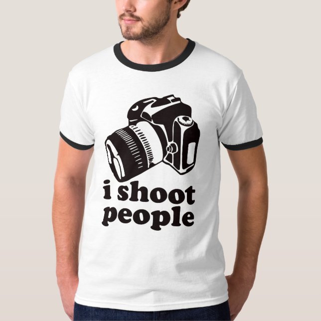 Jag skjuter folk! t-shirt (Framsida)