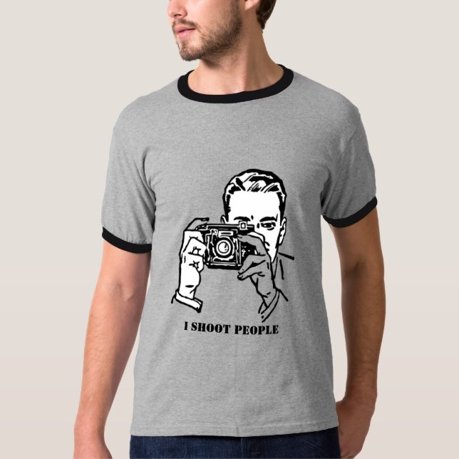 Jag skjuter folk tee shirt (Framsida)