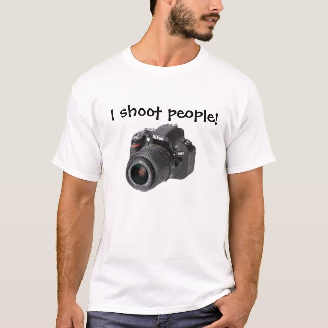Jag skjuter folk tee shirt (Framsida)