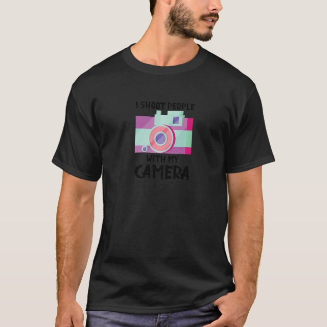Jag skjuter personfoto med min kamera Coola Cam T Shirt (Framsida)