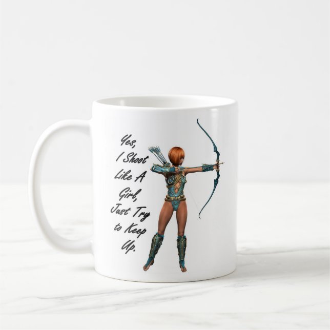 Jag skjuter som en flicka kaffemugg (Vänster)
