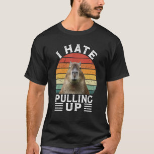 Jag skjuter upp Capybara gort Meme Rodent Vinta T Shirt