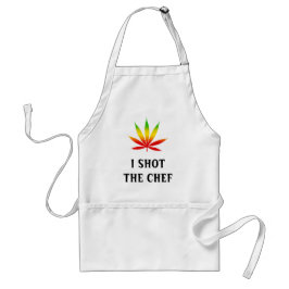 Jag sköt Chef Reggae Rasta Löv Standard Apron Förkläde