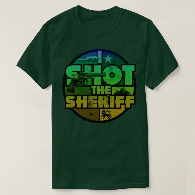 Jag sköt sheriffen Ras Slang T Shirt (Design framsida)