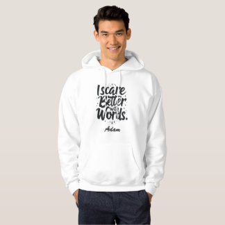 Jag Skrämmer bättre med Ord Halloween Anpassningsb Hoodie