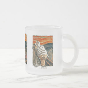 Jag skriker glass frostad glasmugg