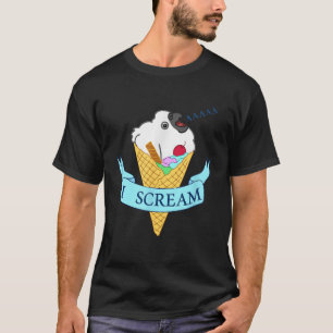 Jag skriker Ice kräm Cute Baby Parrot Funny Bird P T Shirt