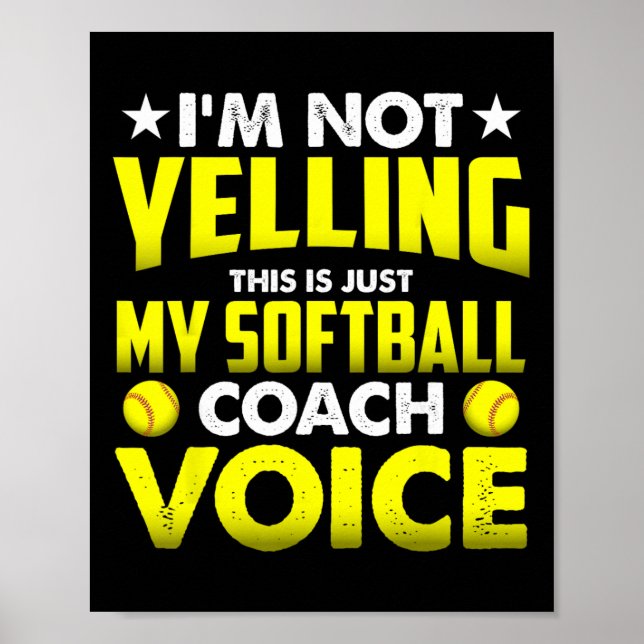 Jag skriker inte, det här är bara min Softll Coach Poster (Framsidan)