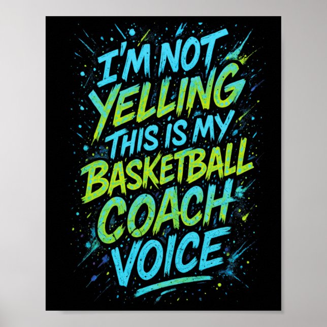 Jag skriker inte, det här är min coachröst - Fu Poster (Framsidan)