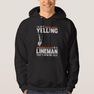 Jag skriker inte jag är en Lineman Elkabellinje Hoodie